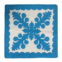 【お盆も毎日出荷】 ハワイアンキルト クッションカバー パンの木柄 46cm×46cm ブルー インテリア Hawaiianquilt ハワイアン雑貨 青 白 ウル ハワイ インテリア クッション ソファー かわいい おしゃれ 人気 ギフト プレゼント おすすめ