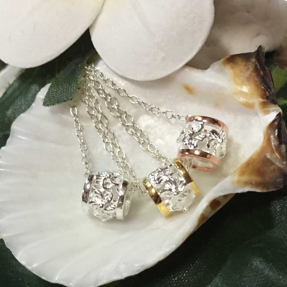 【30日 全商品 ポイント 2倍】 ハワイアンジュエリー シルバーペンダントネックレス プルメリア チューブ SG ハワイアンアクセサリー レディース クリスマ...