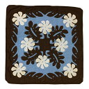 【お盆も毎日出荷】 ハワイアンキルト 45cm×45cm用クッションカバー ブラウン×ブルー Hawaiianquilt インテリア ハワイアン雑貨