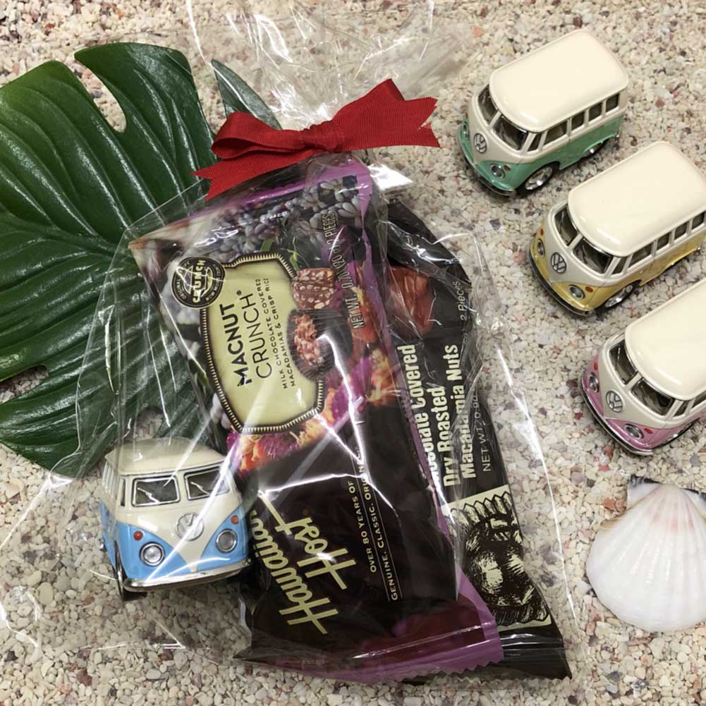 【ブラックフライデー 全商品 P最大25倍】 バレンタイン ミニカー チョコ ギフト リトルバンパステルカラー×チョコバーセット Little Van ハワイア...