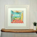 【GWも休まず毎日配送】 絵画 my lanai 栗乃木ハルミ Cタイプ サーフィン インテリア フラグッズ ハワイ hk0086 348mm×348mm イラ...