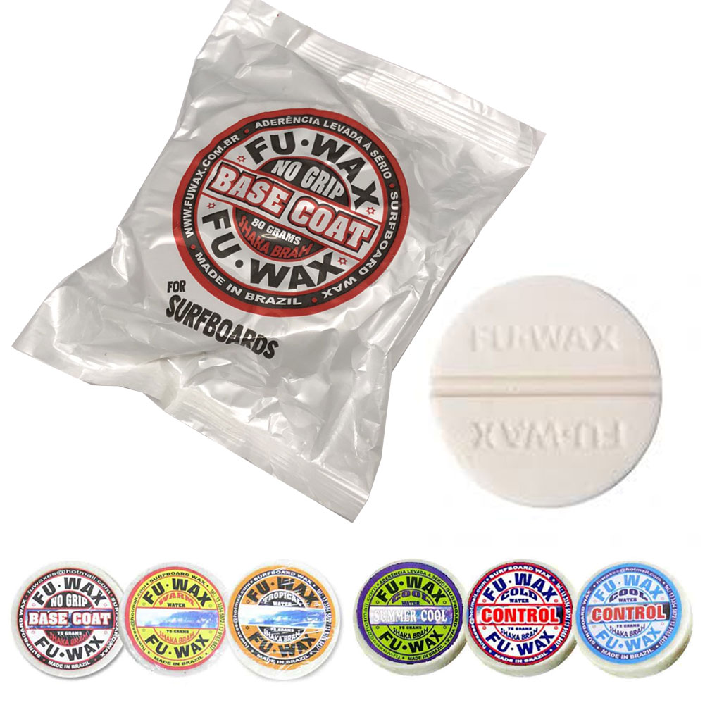 WCT選手の間でも愛用者が増えている ブラジル製のWAX　「FU　WAX」。COOLとWARMの間になる商品で、WARMでは水温が低くてかたくて塗りにくい夏の朝夕などのCOOLでは柔らかくてWARMだと固い、シュチュエーションでの使用向けです。何がそんなに違うのかと言うと吸盤の様に吸い付く感じで サーフボードとのグリップが増し、今までのWAXを使いたく無くなるほどの、明らかに違いのあるWAXですので是非1度お試しください。他のWAXとは比べものにならない性能です。 誰もがコノFU WAX1つでサーフィンが調子良くなり自信が持てるようになります。ワックスをカバーするフィルムは、シーズンラベルを固定するためのものであり、完全密封の目的ではありません。ワックスが露出していても品質には問題ございません。完全ハンドメイド商品となるため仕上がりには、ばらつきがございます事をご了承ください。 【タイプ】BASECOAT・TROPICAL・WARM・COOL・COLD・SUMMERCOOL ★☆★ ゆうパケットで送料無料キャンペーン中★☆★ お好きなタイプ2個〜8個をカートに入れご注文して頂き、配送方法をゆうパケットを選択頂いた場合送料無料になります。 ※キャンペーン対象個数で、ゆうパケットを選択された場合は、2通目のメールで、送料を差し引いた金額をご連絡致します。 ※単品でも、ゆうパケットをご利用頂けます。単品のゆうパケット送料は、250円です。 ※9個以上お求めの方は通常配送料金なります。 ※他の商品と同梱で、ゆうパケットに入らない場合は通常配送となります。 【ゆうパケット】…郵便受けに投函する配送サービスとなります。日時指定はできません。 【　通常配送　】…代金引換、日時指定も利用可能です。送料は地域別送料が加算されます。 メーカー希望小売価格はメーカーカタログに基づいて掲載していますWCT選手の間でも愛用者が増えている ブラジル製のWAX「FU　WAX」。COOLとWARMの間になる商品で、WARMでは水温が低くてかたくて塗りにくい夏の朝夕などのCOOLでは柔らかくてWARMだと固い、シュチュエーションでの使用向けです。何がそんなに違うのかと言うと吸盤の様に吸い付く感じで サーフボードとのグリップが増し、今までのWAXを使いたく無くなるほどの、明らかに違いのあるWAXですので是非1度お試しください。他のWAXとは比べものにならない性能です。誰もがコノFU WAX1つでサーフィンが調子良くなり自信が持てるようになります。ワックスをカバーするフィルムは、シーズンラベルを固定するためのものであり、完全密封の目的ではありません。ワックスが露出していても品質には問題ございません。完全ハンドメイド商品となるため仕上がりには、ばらつきがございます事をご了承ください。 【タイプ】BASECOAT・TROPICAL・WARM・COOL・COLD・SUMMERCOOL ★☆★ ゆうパケットで送料無料キャンペーン中★☆★ お好きなタイプ2個〜8個をカートに入れご注文して頂き、配送方法をゆうパケットを選択頂いた場合送料無料になります。 ※キャンペーン対象個数で、ゆうパケットを選択された場合は、2通目のメールで、送料を差し引いた金額をご連絡致します。 ※単品でも、ゆうパケットをご利用頂けます。単品のゆうパケット送料は、250円です。 ※9個以上お求めの方は通常配送料金なります。 ※他の商品と同梱で、ゆうパケットに入らない場合は通常配送となります。 【ゆうパケット】…郵便受けに投函する配送サービスとなります。日時指定はできません。 【　通常配送　】…代金引換、日時指定も利用可能です。送料は地域別送料が加算されます。