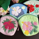 【マラソン ポイント27倍 クーポンあり】 ハワイアンキルト コインケース ハイビスカス 財布 小銭入れ 小物入れ Hawaiian Quilt 可愛い ギフト...
