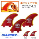 【マラソン ポイント27倍 クーポンあり】 PROTECK FIN プロテックフィン SUPER FLEX 4.5” FUTURE FCS 3フィン ショートボ...