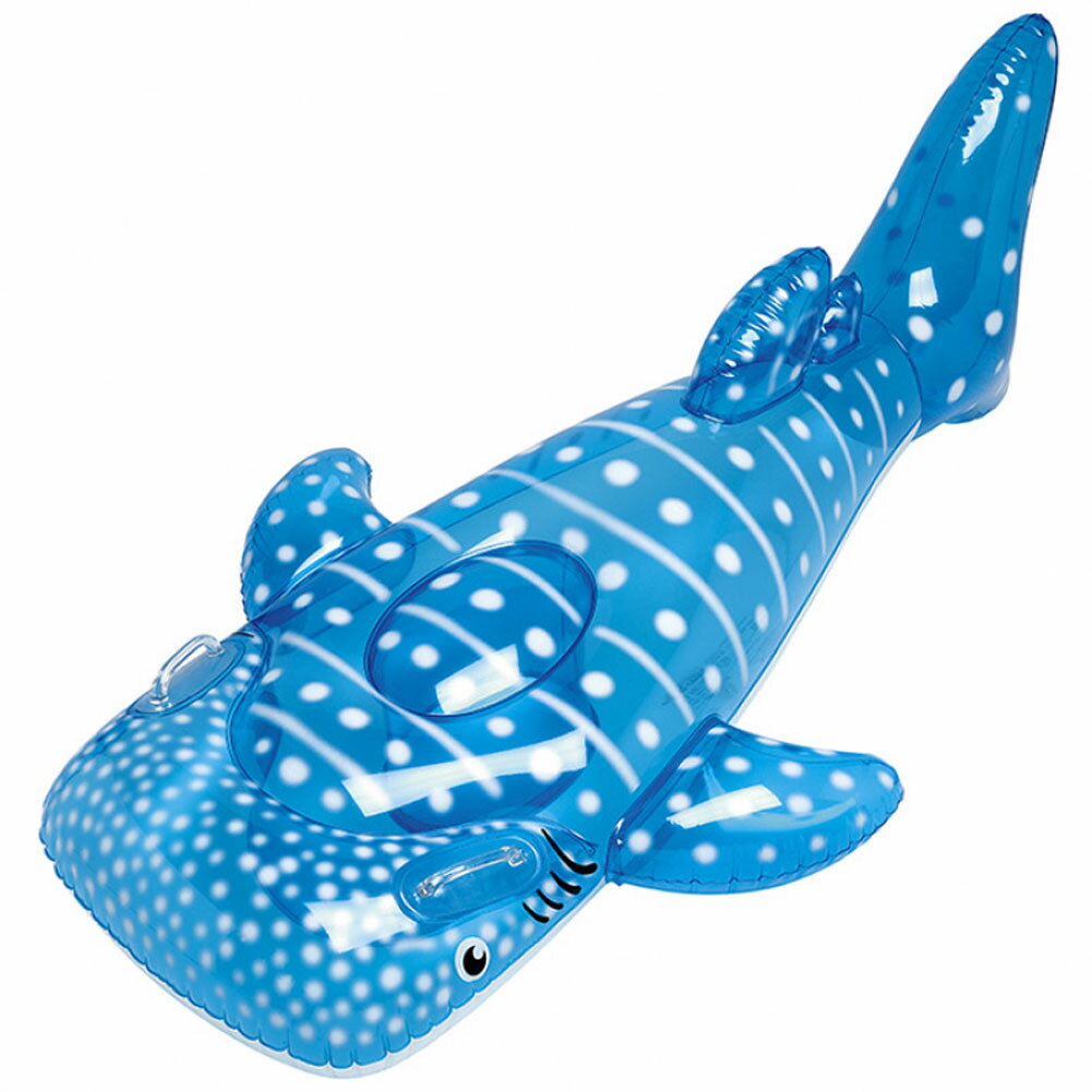 【18日は最大P21倍！クーポン有】 ジンベエザメフロート 164×104cm FRB-178V おもちゃ 玩具 水浴び 浮き輪 海水浴 大人 子供 6歳以上 青 じんべい サメ 水玉 ハンドル付き かっこいい おしゃれ かわいい 大きい うきわ マット 海 プール 人気おすすめ かんたん
