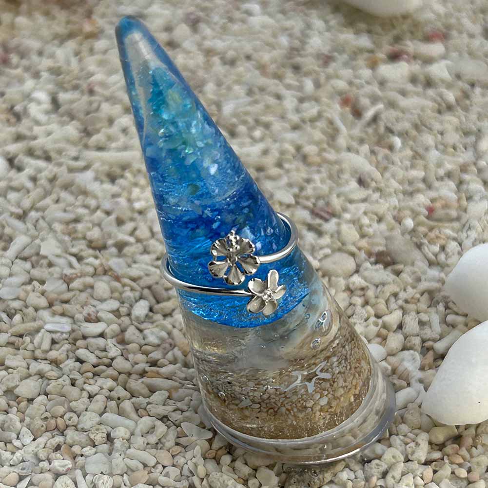 【30日 全商品 ポイント 2倍】 ハワイアンジュエリー リング シルバー トゥーリング プルメリア ピンキーリング ロジウム加工 アクセサリー Toe Rin...