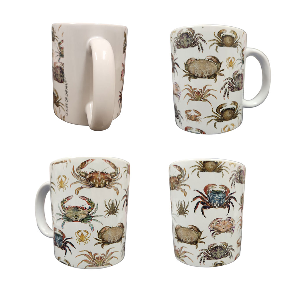 【20日 全商品 ポイント 2倍】 cicada シカダ カニ マグカップ crab ラッセル・ウィリス 伊豆 ティーカップ コーヒーカップ ギフト プレゼント おしゃれ かっこいい コップ 甲殻類 短尾下目 たんびかもく 海 淡水 陸上 ハサミ 海洋生物柄 蟹柄 蟹座 新生活の商品画像 2