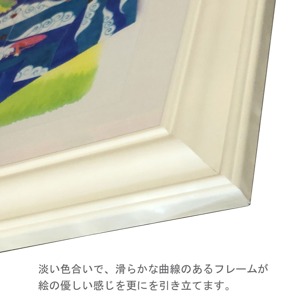 木製の専用フレームに入ってるような構図が素敵 絵画 栗乃木ハルミ イラストフレームセット Aloha Longboards 額入り絵画 428mm 428mm 永遠の定番モデル Rタイプ 新築祝い お誕生日 サーフィン Hk01 イラスト クリスマス フラグッズ インテリア プレゼント