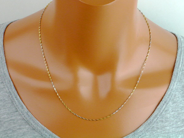 【30日 全商品 ポイント 2倍】 ペンダントチェーン K14 3色ゴールドシンガポールチェーン40cm 金 ネックレス チェーン 単品 gold ギフト プレ...