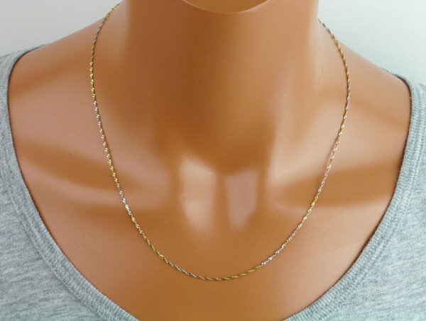 【30日 全商品 ポイント 2倍】 ペンダントチェーン K14 3色ゴールドシンガポールチェーン45cm 金 ネックレス チェーン 単品