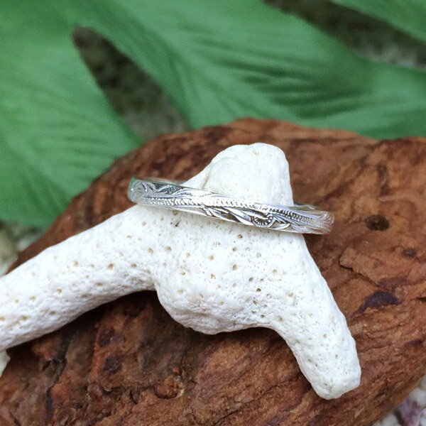 【クーポン利用で最大1、500円OFF】 ハワイアンジュエリー リング シルバー リング プルメリア 2mm リーフ スクロール ヘリテイジ 指輪 925 ペアリング 単品 幅細 ピンキー 大きいサイズ ハワジュ ギフト プレゼント クリスマス 誕生日 バレンタイン格安通販　バレンタイン　人気　ランキング