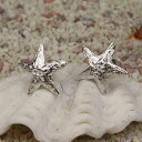【18日 全商品 ポイント2倍】ハワイアンジュエリー シルバー スターフィッシュ プルメリア 星 花 ピアス ハワインアクセサリー プレゼント ギフト 記念日 ...