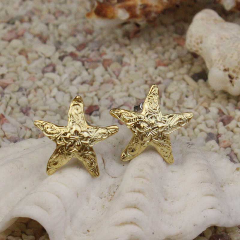 【30日 全商品 ポイント 2倍】 ハワイアンジュエリー イエロー シルバー スターフィッシュ プルメリア 星 花 ピアス プレゼント ギフト 記念日 クリスマ...
