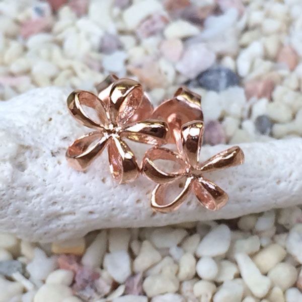 【30日 全商品 ポイント 2倍】 ハワイアンジュエリー 透かしプルメリアキャッチピアス8mm SILVER925 アクセサリー ギフト