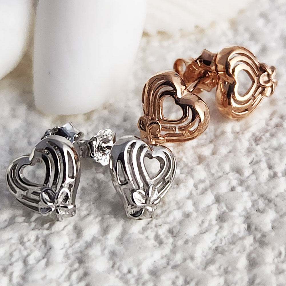 【30日 全商品 ポイント 2倍】 ハワイアンジュエリー ピアス ハート 2カラー キャッチタイプ シルバー925 プルメリア 女性 プレゼント ギフト 誕生日...