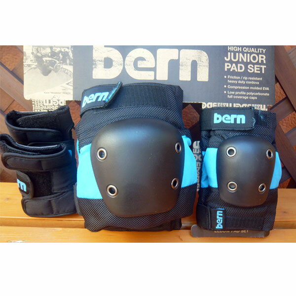 【20日は最大P21倍！クーポン有】 bern JUNIOR PAD SET バーン・手首 肘 膝、Kid'sセーフティーセット スポーツ用品