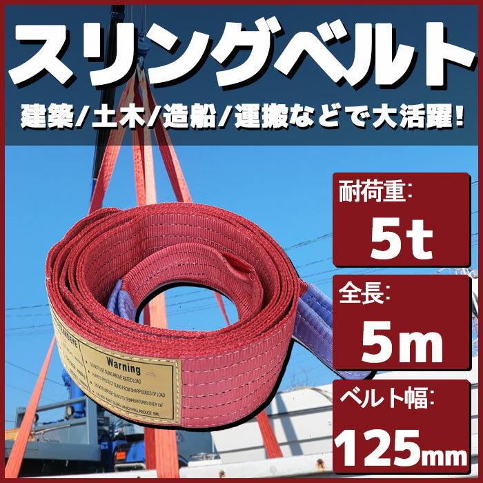 スリングベルト 50mm 5m 2本セット ナイロン 長さ5m 幅50mm 使用荷重1600kg スリング ベルト ベルトスリング 玉掛 玉掛け 玉掛けスリング 吊上げ ナイロンスリング ベルトスリング 繊維ベルト 吊ベルト 運搬ベルト 運搬スリング 吊具