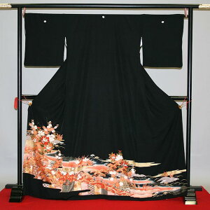 【留袖 レンタル】 【レンタル19点フルセット!肌着(和装)、足袋、腰紐4本、コーリンベルト2本、前板、伊達締メ2本、ボテ(帯枕)、衿芯】レンタル留袖 結婚式 式典に!【レンタル】875 Lサイズ通販