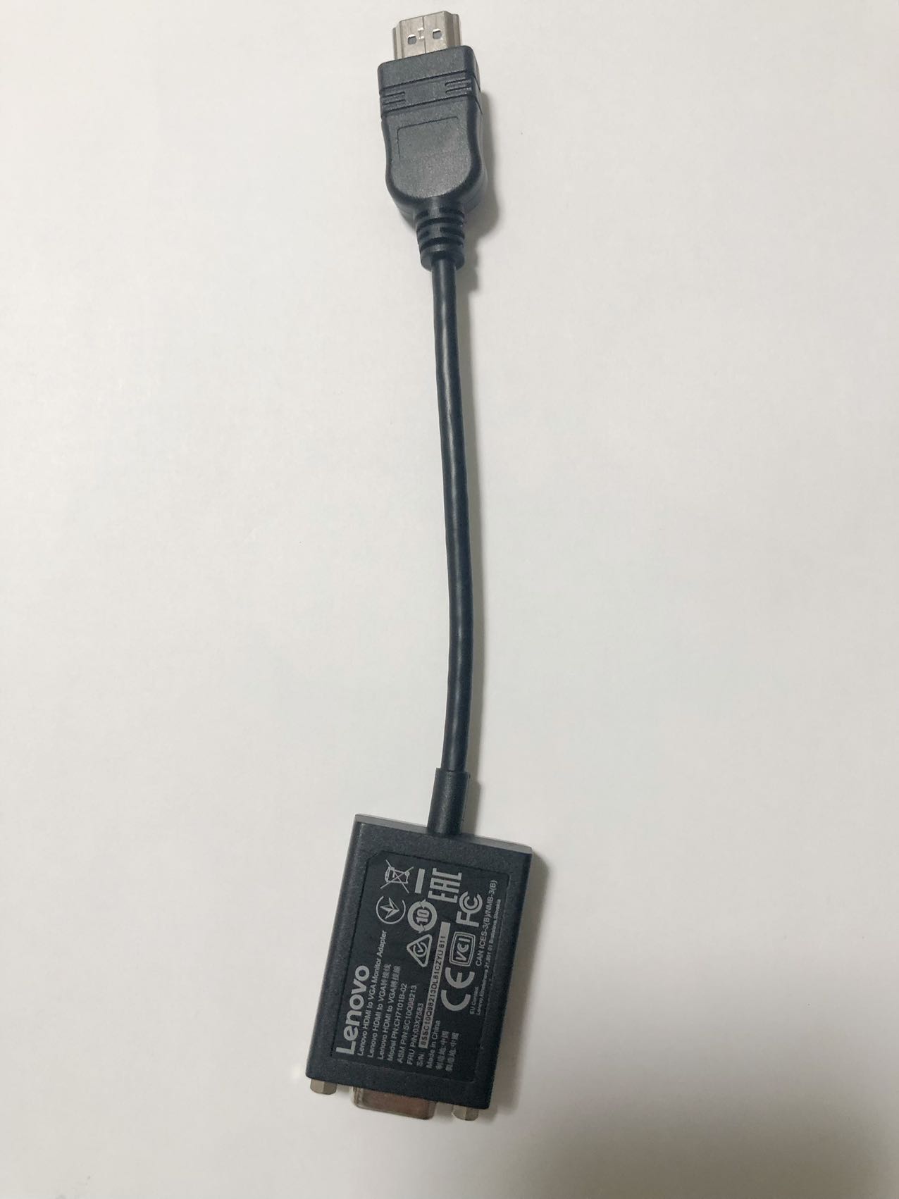 (中古)レノボ Lenovo HDMI to VGA モリターアダプター　03x7583　純正品　送料無料