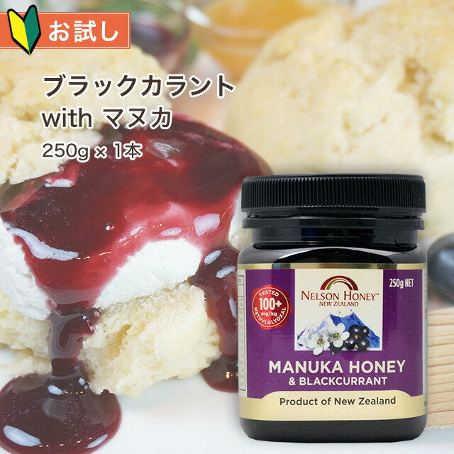 【初回限定お試し】 マヌカハニー with ブラックカラント 250g 【送料無料】 マリリニュージーランド マヌカハニー MG100 カシス はちみつ ニュージーランド産 蜂蜜 マヌカはちみつ