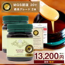 マヌカハニー 20 最高峰のMG800 【マヌカゴールドプレミアムチャレンジ価格！】250g×2本セット 計500g MGS認証 MG800以上 【分析書/認定書付き】 生 はちみつ 非加熱 無添加 純粋 蜂蜜 マリリニュージーランド マヌカハニー モノフローラル 【送料無料】