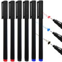 【送料無料】ZiSyouMa ホワイトボードマーカー 0.5mm 極細 6本セット 黒 青 赤 インク量充分 400メートル書ける 細字 のペン 書き消しができ...