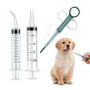 【送料無料】ペット 投薬器 ペット シリンジ 経口投薬器 12ml/20ml 目盛り付き 介護補助 給水 給食 プラスチック 計量用 猫 子犬 給餌 給水 薬 流動食 注入器 給水器 摂食ツール ペット用薬セット 3点 セット