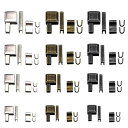 【送料無料】YFFSFDC ジッパープル 部品 ラッチ スライダー ジッパー修理キット 3色 スライダー リテーナー 挿入 ピンジッパーボトム 蝶棒 ジッパー交換キット 4サイズ #3 #5 #8 #10 (24セット)