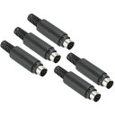 【送料無料】PATIKIL S-ビデオプラグ DIN ミニオスソケット 6ピン 信号伝送 テレビ DVDプレーヤ用 5個入り