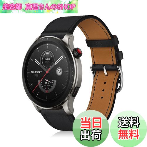 【送料無料】[SeGinn] レザーバンド Xiaomi Redmi Watch 5 Lite/Redmi Watch 5 Active/Huawei Watch GT 5 46mm/Huawei Watch GT 5 Pro 46mm 対応 バンド 革 交換バンド 22MM 高級 ビジネス ベルト コンパチブル CMF Watch Pro 2/Amazfit Balance バンド（黒）