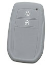 【送料無料】【IKT】トヨタ車用 スマートキー用シリコンカバー 2ボタン グレー / 新型プリウス(2023~) / ヤリスクロス(2020~) / ヤリス(2019~) / ハリアー(2020~) / アクア(2021~) / カローラ(2022~) / カローラスポーツ(2022~) / カローラツーリング(