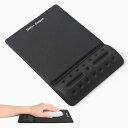 【送料無料】Univo Colors マウスパッド リストレスト一体型マウスパッド 245mm×170mm 疲労低減 人間工学デザイン 柔らかい素材 ストレス解放 手首置き 通気性 あり 肌に刺激なし マッサージホール付き 滑り止め(ブラック)