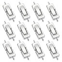 【送料無料】SUPERFINDINGS プラチナ 12セット 24×7×4mm 穴1mm 中留め・1連 中折れクラスプ 留め金具 中折れ式金具 留め具 ビーズパーツ フォールドオーバークラスプ 真ちゅう製ラインストーン ブレスレット エクステンダークラスプゴールデンクラスプジュエリーエクステン