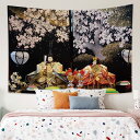 【送料無料】Qinunipoto タペストリー 雛人形 桜の花 お雛様 雛祭り 3月3日 桃の節句 150x100cm 家/お店 壁飾り 大判 おしゃれ インテリア 飾り 多機能 装飾布 部屋 雰囲気転換 新居お祝い 個性プレゼント ポリエステル製