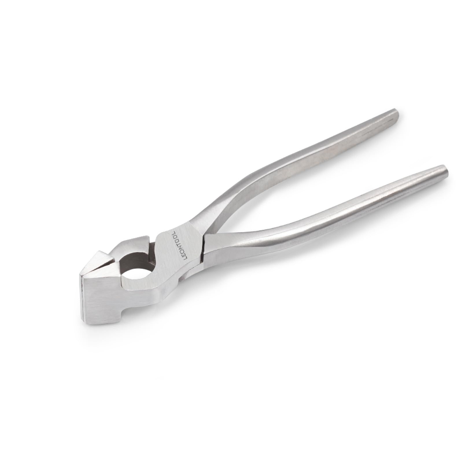 【送料無料】LEONTOOL 口金押えペンチ式 平ペンチ 平やっとこ 幅広 レザークラフト 仕立て工具 口金用 加工道具 圧着 ハンドメイド 革細工 革工芸 革手芸 皮革製品用 ツール 200mm