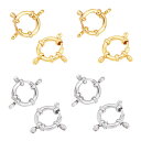 【送料無料】UNICRAFTALE 約10個 2色 23mm 引き輪 カニカン 304ステンレス スプリングリング クラスプ リング 留め具 カン付き ネックレス 留め具 ブレスレット留め具 接続パーツ ネックレスパーツ ブレスレット用 アクセサリーパーツ DIY留め具 クラフト用品 手作り素材 DIY