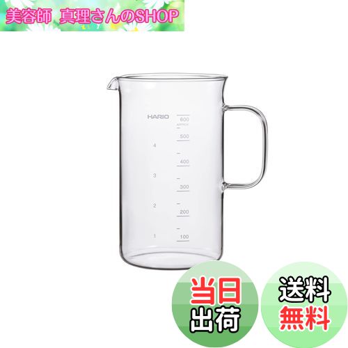 【送料無料】HARIO(ハリオ) ビーカーサーバー クラフツサイエンス 容量600ml 透明 計量メモリ付き 耐熱ガラス製 日本製 BV-600