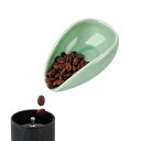 【送料無料】watchget コーヒー 豆カップ セラミック コーヒー豆計量カップ 陶器 計量トレイ コーヒー粉 受け容器 青