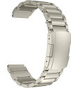 【送料無料】MaKTech チタンバンド、20mm軽量ワンピースメタルリンクブレスレット、Samsung Galaxy Watch 7 FE 6 5 4,40/42/43/44/45/46/47mm,Huawei GT 4/3-41/42mmに対応 (チタン色)