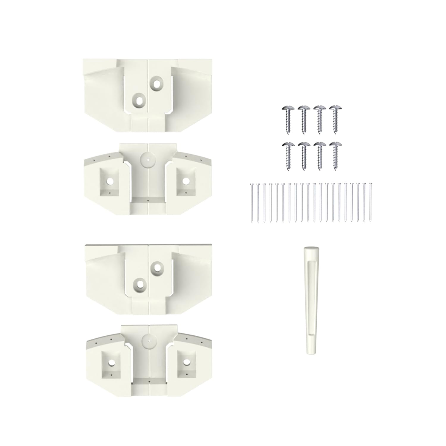 【送料無料】平安伸銅工業 LABRICO 浮かせる家具強力ブラケット 1本用(本体2個・ねじ付き)ホワイト 使用荷重40kg FXO-22