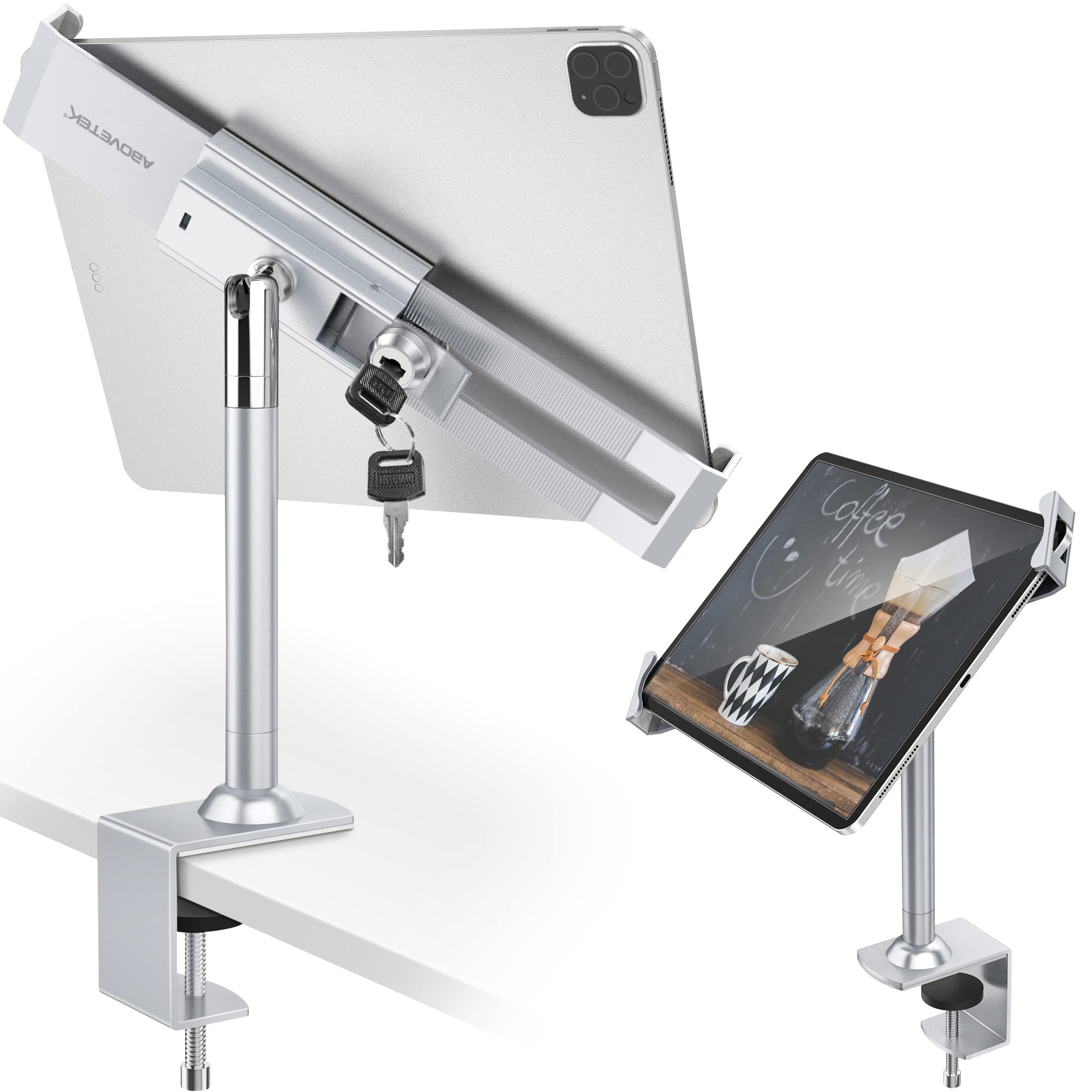 【送料無料】AboveTEK盗難防止ロックタブレット スタンドホルダー - 360/320 POS Swivel - ロック式タ..