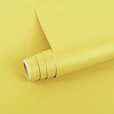 【送料無料】VEELIKE 壁紙シール 無地 マット イエロー リメイクシート 厚手 カッティングシート40cmx300cmインテリアシール リフォームシート はがせる壁紙 のり付き 防水 模様替え キッチン 台所 玄関 テーブル DIY 賃貸OK 家具 台所 壁 補修シール 黄色い つや消し