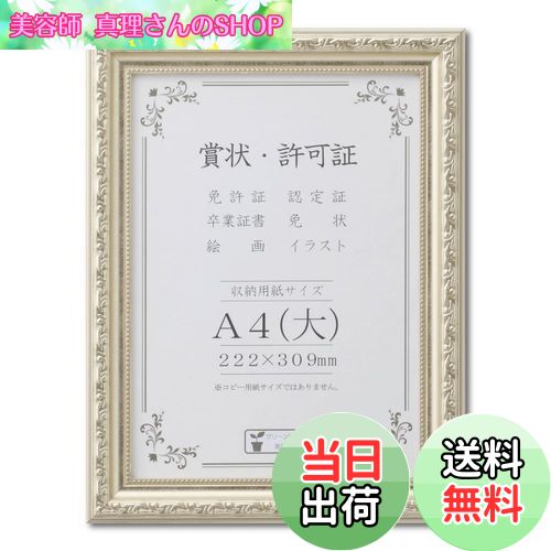 【送料無料】大仙 額縁 A4 222×309mm シルバー