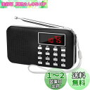 LEFON 充電式 多機能 AM FMポケットラジオ USB.microSDカード対応 MP3プレーヤー LEDライト ポータブルラジオ (黒い)