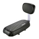 【送料無料】Mollytek 自転車後部座席 クッション 自転車シート ども用 サドル ソフトPUレザークッションと背もたれ付き 自転車アクセサリー (ブラック)