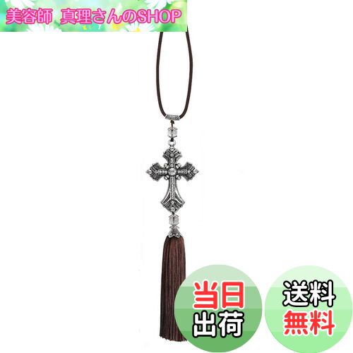 【送料無料】ルームミラー用 十字架 車内 キラキラ カーミラー アクセサリー プレゼント 内装 飾り 雑貨 お守り 風水 車内アクセサリー 吊り バックミラー ...