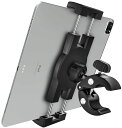 【送料無料】EXSHOW フィットネスバイクタブレットホルダー スピンバイクタブレットスタンド 滑り止めクランプ式パイプホルダー ランニングマシーンタブレットホルダー ipadエアロバイクホルダー スマートフォンクロストレーナールームランナースタンド自由調節 日本語説明書