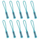 【送料無料】HYCALY ジッパープル 反射材付き ジッパータブ ファスナープル 滑り防止デザイン ファスナー チャック 楽々 開閉 取り付け簡単 つかみやすい ノンスリップ ジッパータブ プルコード 10本セット【ブルー】