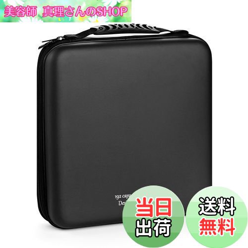 【送料無料】LIOVODE 192枚収納 CDケースポータブルEVA blu-ray ディスク収納ケース 大容量 DVD/VCD 収納 (192枚, ブラック192)