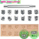 EMAGEREN 刻印セット レザークラフト 12個セット10mm 交換式刻印 革用刻印セット レザースタンプ レザー 刻印 DIY 手作り レザークラフト道具 打ち具 刻印棒付き